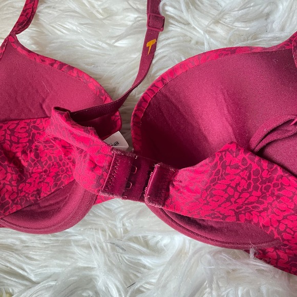 Calvin Klein Red Floral Print Wired Bra Women's Size 34B - Picture 3 of 6